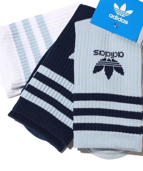 adidas（アディダス）の「adidas CREW SOCK 3STR / アディダス クルー ソックス 3ストライプ（ソックス/靴下・メンズ・ブルー・S/M/L）」の5枚目の写真