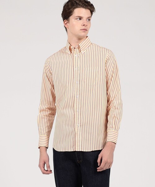 INDIVIDUALIZED SHIRTS(インディビジュアライズドシャツ)の「INDIVIDUALIZED SHIRTS SUBWAY STRIPE コットン B.D.シャツ(シャツ/ブラウス・メンズ・イエロー系その他2・M)」の2枚目の写真