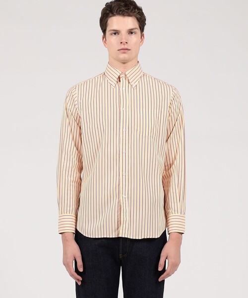 INDIVIDUALIZED SHIRTS(インディビジュアライズドシャツ)の「INDIVIDUALIZED SHIRTS SUBWAY STRIPE コットン B.D.シャツ(シャツ/ブラウス・メンズ・イエロー系その他2・M)」の3枚目の写真