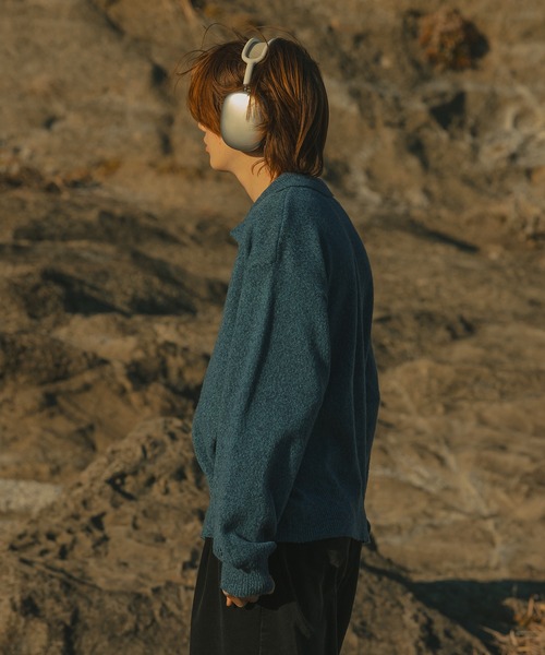 WETTEMPT(ウィテンプト)の「MERANGE KNIT POLO / メランジニットポロ(ニット/セーター・メンズ・ブルー/チャコール・SMALL/LARGE/MEDIUM)」の20枚目の写真