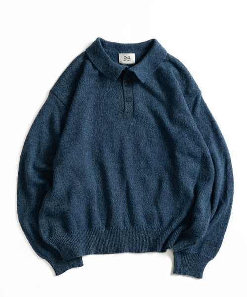 WETTEMPT(ウィテンプト)の「MERANGE KNIT POLO / メランジニットポロ(ニット/セーター・メンズ・ブルー/チャコール・SMALL/LARGE/MEDIUM)」の18枚目の写真