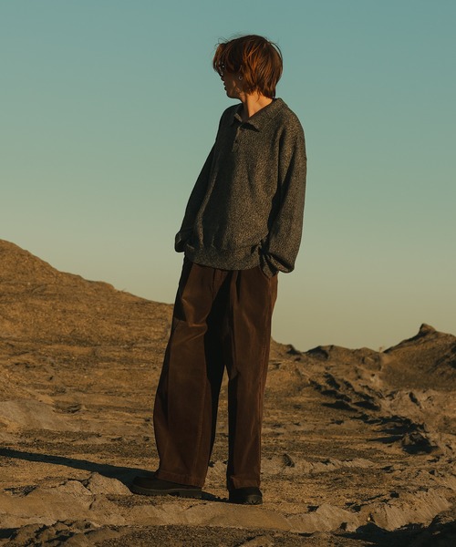 WETTEMPT(ウィテンプト)の「MERANGE KNIT POLO / メランジニットポロ(ニット/セーター・メンズ・ブルー/チャコール・SMALL/LARGE/MEDIUM)」の9枚目の写真