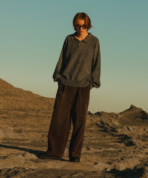 WETTEMPT(ウィテンプト)の「MERANGE KNIT POLO / メランジニットポロ(ニット/セーター・メンズ・ブルー/チャコール・SMALL/LARGE/MEDIUM)」の10枚目の写真