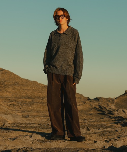 WETTEMPT(ウィテンプト)の「MERANGE KNIT POLO / メランジニットポロ(ニット/セーター・メンズ・ブルー/チャコール・SMALL/LARGE/MEDIUM)」の15枚目の写真