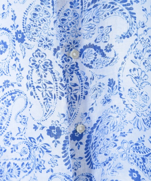 MEN'S BIGI(メンズビギ)の「【CANCLINI/カンクリーニ】プリントショートポイントシャツ(シャツ/ブラウス・メンズ・ブルー/ホワイト/ネイビー・01/02/03/04)」の12枚目の写真