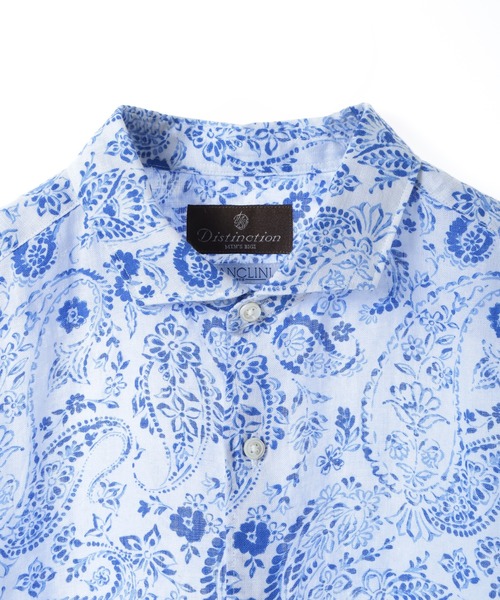 MEN'S BIGI(メンズビギ)の「【CANCLINI/カンクリーニ】プリントショートポイントシャツ(シャツ/ブラウス・メンズ・ブルー/ホワイト/ネイビー・01/02/03/04)」の10枚目の写真