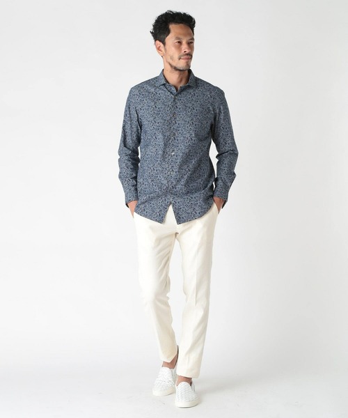 MEN'S BIGI(メンズビギ)の「【CANCLINI/カンクリーニ】プリントショートポイントシャツ(シャツ/ブラウス・メンズ・ブルー/ホワイト/ネイビー・01/02/03/04)」の6枚目の写真