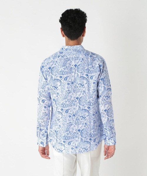 MEN'S BIGI(メンズビギ)の「【CANCLINI/カンクリーニ】プリントショートポイントシャツ(シャツ/ブラウス・メンズ・ブルー/ホワイト/ネイビー・01/02/03/04)」の9枚目の写真
