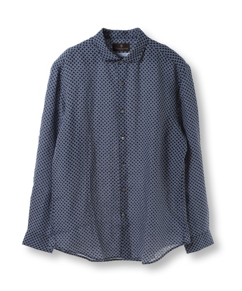 MEN'S BIGI(メンズビギ)の「【CANCLINI/カンクリーニ】プリントショートポイントシャツ(シャツ/ブラウス・メンズ・ブルー/ホワイト/ネイビー・01/02/03/04)」の14枚目の写真