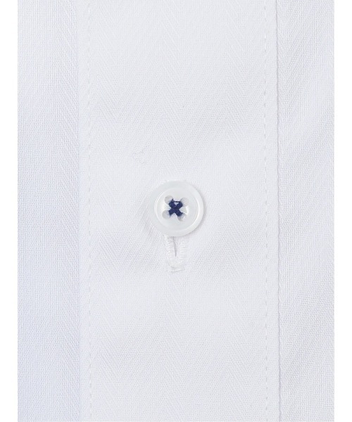 TAKA-Q（タカキュー）の「【形態安定 吸水速乾】タカキュー ドゥエボタンダウン ビジネスドレス 長袖シャツ（ビジネスシャツ・メンズ・ホワイト・首回り37cm-裄丈80cm/首回り39cm-裄丈80cm/首回り39cm-裄丈84cm/首回り41cm-裄丈82cm/首回り41cm-裄丈86cm/首回り43cm-裄丈82cm/首回り43cm-裄丈86cm/首回り45cm-裄丈86cm）」の5枚目の写真