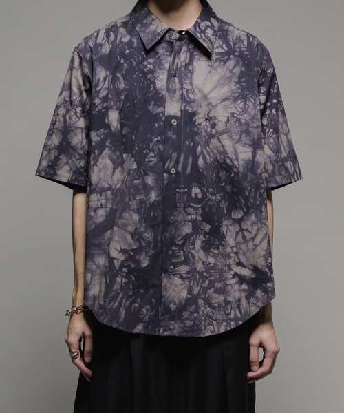 CASPER JOHN（キャスパージョン）の「Various loose shirts -tie dye- /バリアスルーズシャツ -タイダイ-（シャツ/ブラウス・メンズ・グレー/ベージュ/ネイビー/ブラウン/ブラック・X-SMALL/SMALL/MEDIUM/LARGE）」の2枚目の写真