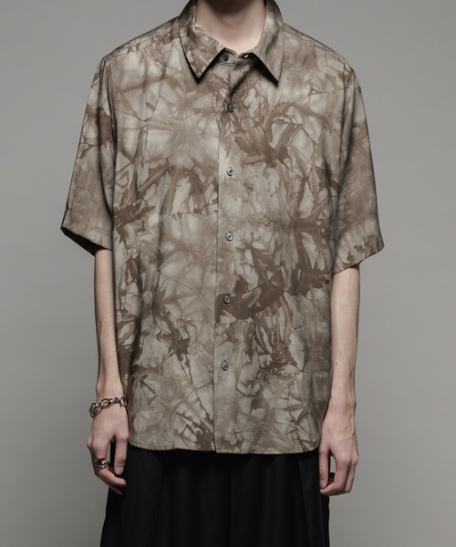 CASPER JOHN（キャスパージョン）の「Various loose shirts -tie dye- /バリアスルーズシャツ -タイダイ-（シャツ/ブラウス・メンズ・グレー/ベージュ/ネイビー/ブラウン/ブラック・X-SMALL/SMALL/MEDIUM/LARGE）」の7枚目の写真