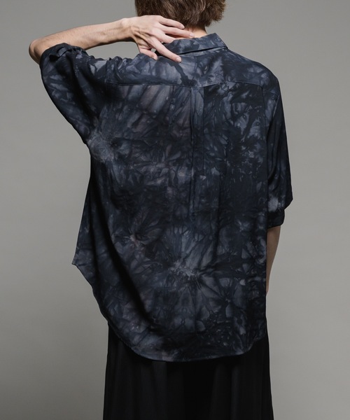 セール】Tie dye stripe over shirts/タイダイストライプ