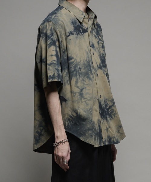 CASPER JOHN（キャスパージョン）の「Various loose shirts -tie dye- /バリアスルーズシャツ -タイダイ-（シャツ/ブラウス・メンズ・グレー/ベージュ/ネイビー/ブラウン/ブラック・X-SMALL/SMALL/MEDIUM/LARGE）」の20枚目の写真