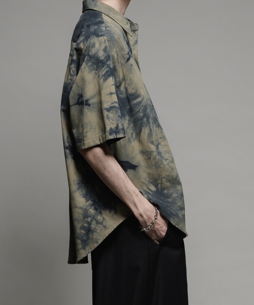 CASPER JOHN（キャスパージョン）の「Various loose shirts -tie dye- /バリアスルーズシャツ -タイダイ-（シャツ/ブラウス・メンズ・グレー/ベージュ/ネイビー/ブラウン/ブラック・X-SMALL/SMALL/MEDIUM/LARGE）」の22枚目の写真