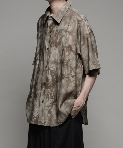 CASPER JOHN（キャスパージョン）の「Various loose shirts -tie dye- /バリアスルーズシャツ -タイダイ-（シャツ/ブラウス・メンズ・グレー/ベージュ/ネイビー/ブラウン/ブラック・X-SMALL/SMALL/MEDIUM/LARGE）」の9枚目の写真