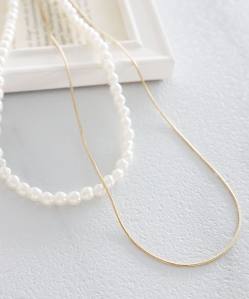 LEPSIM（レプシィム）の「【入卒式／セレモニー】アソートパールショートネック　213224（ネックレス・レディース・ホワイト/オフホワイト/ホワイト系その他・ONE SIZE）」の3枚目の写真