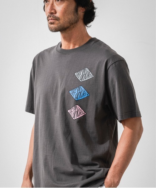 OFFSHORE(オフショア)の「OS DIAMOND TEE/ダイヤモンド柄ティ(Tシャツ/カットソー・メンズ・グレー/ブラック・M/L/XL/S)」の1枚目の写真