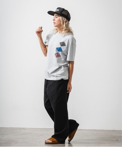 OFFSHORE(オフショア)の「OS DIAMOND TEE/ダイヤモンド柄ティ(Tシャツ/カットソー・メンズ・グレー/ブラック・M/L/XL/S)」の7枚目の写真