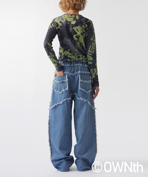 OWNth(オンス)の「フリンジデニムパンツ(その他パンツ・レディース・ライトブルー/インディゴブルー・LARGE/MEDIUM)」の15枚目の写真