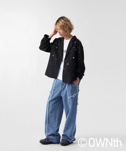 OWNth(オンス)の「フリンジデニムパンツ(その他パンツ・レディース・ライトブルー/インディゴブルー・LARGE/MEDIUM)」の19枚目の写真