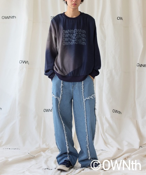 OWNth(オンス)の「フリンジデニムパンツ(その他パンツ・レディース・ライトブルー/インディゴブルー・LARGE/MEDIUM)」の21枚目の写真