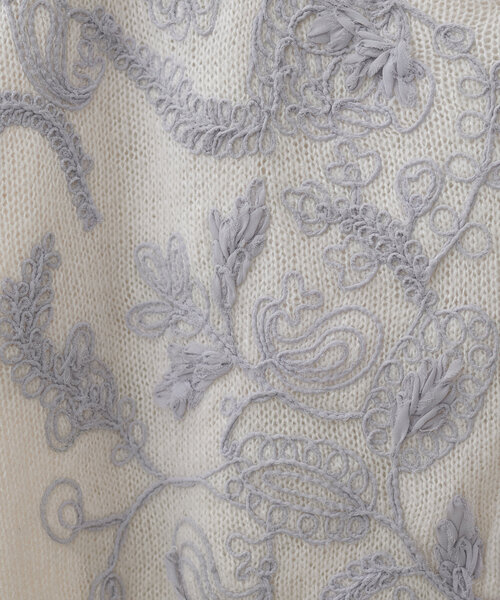 natural couture(ナチュラルクチュール)の「【WEB限定】天竺刺繍ニット(ニット/セーター・レディース・グレイッシュベージュ/アイボリー/ミント/オレンジ・FREE)」の16枚目の写真