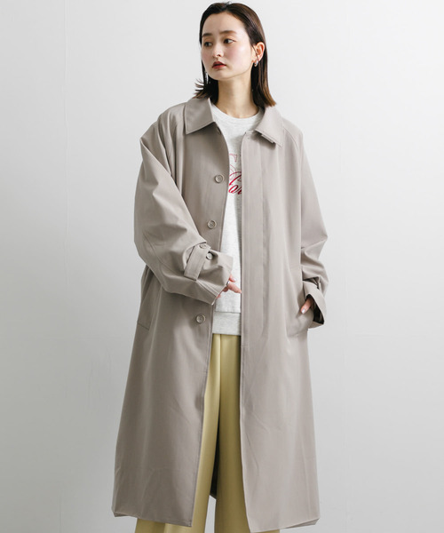 SENSE OF PLACE by URBAN RESEARCH（センスオブプレイスバイアーバンリサーチ）の「『ユニセックス』バルマカーンロングコート（ステンカラーコート・メンズ・ベージュ/ネイビー/ブラック系その他・MEDIUM/LARGE）」の12枚目の写真