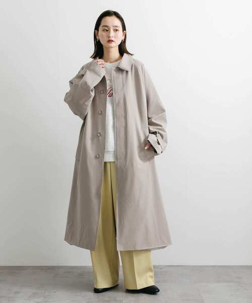 SENSE OF PLACE by URBAN RESEARCH（センスオブプレイスバイアーバンリサーチ）の「『ユニセックス』バルマカーンロングコート（ステンカラーコート・メンズ・ベージュ/ネイビー/ブラック系その他・MEDIUM/LARGE）」の15枚目の写真