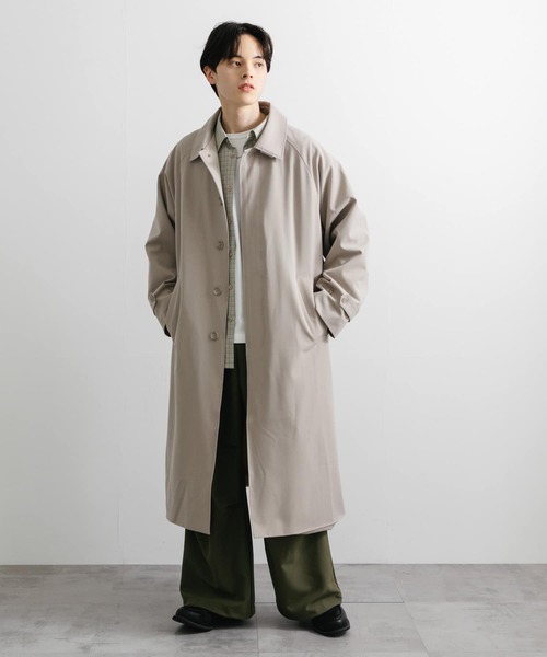 SENSE OF PLACE by URBAN RESEARCH（センスオブプレイスバイアーバンリサーチ）の「『ユニセックス』バルマカーンロングコート（ステンカラーコート・メンズ・ベージュ/ネイビー/ブラック系その他・MEDIUM/LARGE）」の17枚目の写真