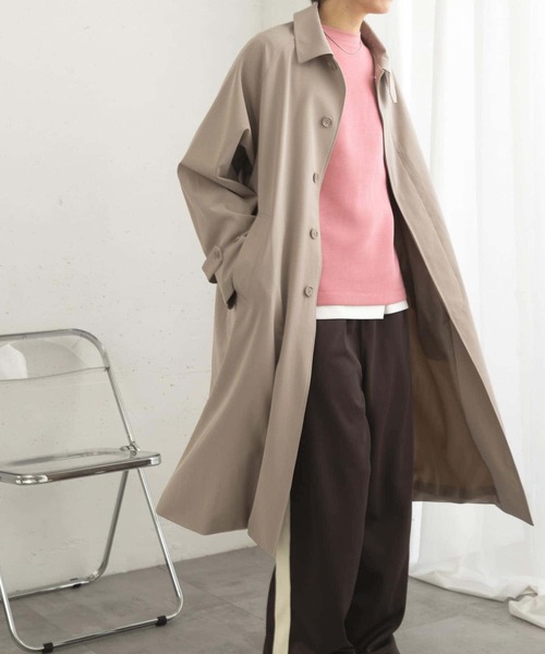 SENSE OF PLACE by URBAN RESEARCH（センスオブプレイスバイアーバンリサーチ）の「『ユニセックス』バルマカーンロングコート（ステンカラーコート・メンズ・ベージュ/ネイビー/ブラック系その他・MEDIUM/LARGE）」の18枚目の写真