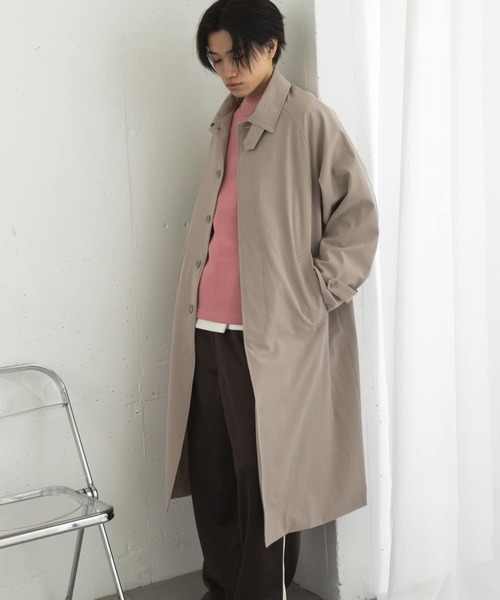 SENSE OF PLACE by URBAN RESEARCH（センスオブプレイスバイアーバンリサーチ）の「『ユニセックス』バルマカーンロングコート（ステンカラーコート・メンズ・ベージュ/ネイビー/ブラック系その他・MEDIUM/LARGE）」の19枚目の写真