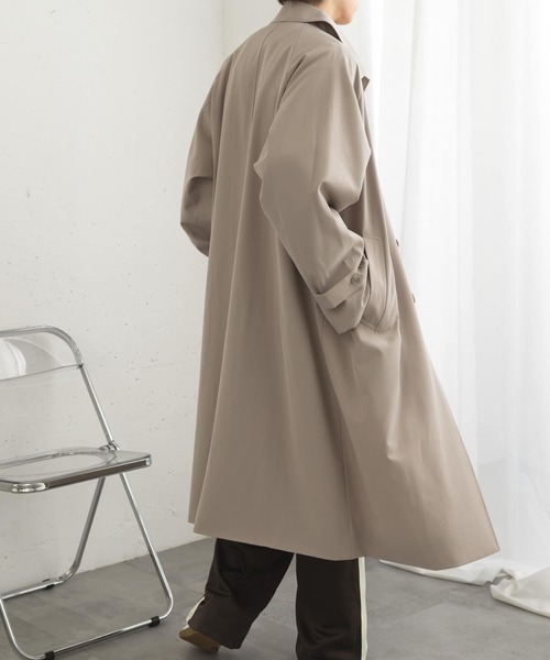 SENSE OF PLACE by URBAN RESEARCH（センスオブプレイスバイアーバンリサーチ）の「『ユニセックス』バルマカーンロングコート（ステンカラーコート・メンズ・ベージュ/ネイビー/ブラック系その他・MEDIUM/LARGE）」の22枚目の写真