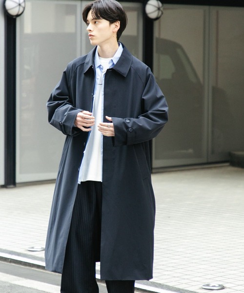 未使用級✨トーガアーカイブス　ユニセックス　ロングコート36　チャコールグレー ユニセックス トレンチコート アウター ロング丈 無地 (トレンチ