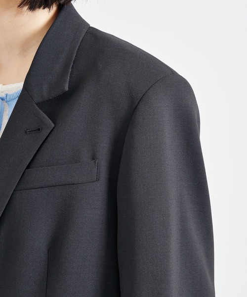 STUDIOUS(ステュディオス)の「【STUDIOUS/ステュディオス】Leather Belted Tailored Jacket/レザーベルテッドテイラードジャケット(テーラードジャケット・レディース・ブラック/ベージュ・1/2)」の18枚目の写真