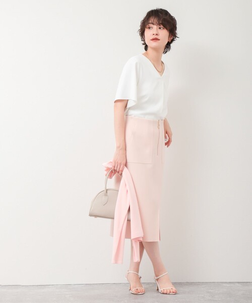 ノーリーズ NOLLEY'S sophi/ オックスジップタイトスカート　新品 ノーリーズソフィー NOLLEY'S sophi ダブルクロスジップタイト