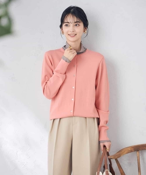 a.v.v（アーヴェヴェ）の「【洗える/UVカット】クルーネックカーディガン（カーディガン/ボレロ・レディース・ホワイト/ブラック/オレンジ/ブルー/ミント/グレー系その他・40/38/36/34/42）」の10枚目の写真