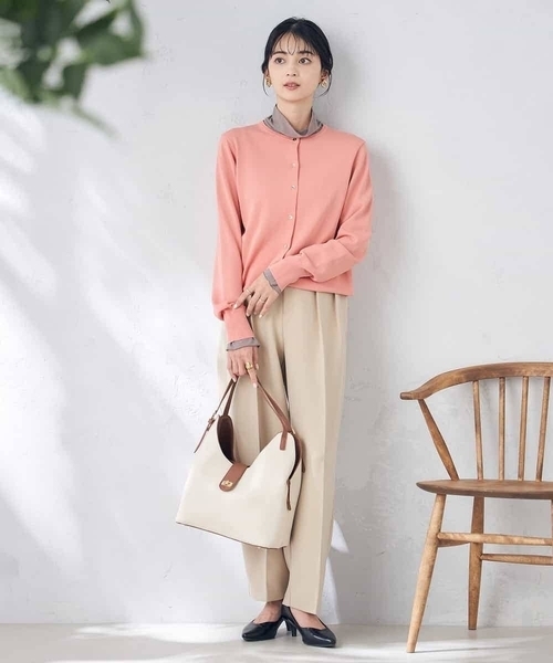 a.v.v（アーヴェヴェ）の「【洗える/UVカット】クルーネックカーディガン（カーディガン/ボレロ・レディース・ホワイト/ブラック/オレンジ/ブルー/ミント/グレー系その他・40/38/36/34/42）」の14枚目の写真