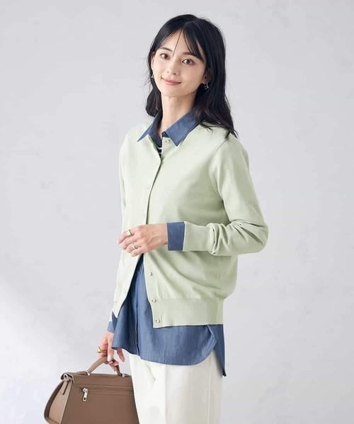 a.v.v（アーヴェヴェ）の「【洗える/UVカット】クルーネックカーディガン（カーディガン/ボレロ・レディース・ホワイト/ブラック/オレンジ/ブルー/ミント/グレー系その他・40/38/36/34/42）」の16枚目の写真