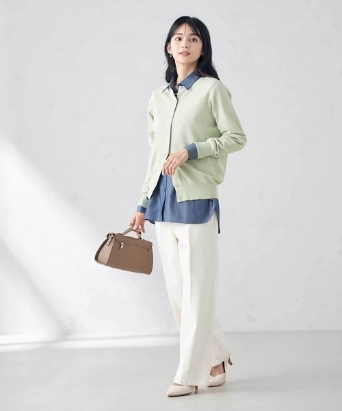 a.v.v（アーヴェヴェ）の「【洗える/UVカット】クルーネックカーディガン（カーディガン/ボレロ・レディース・ホワイト/ブラック/オレンジ/ブルー/ミント/グレー系その他・40/38/36/34/42）」の19枚目の写真