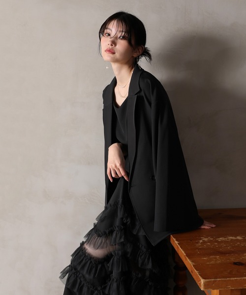 Kana（カナ）の「裾フリルキャミワンピース オーバーサイズジャケット