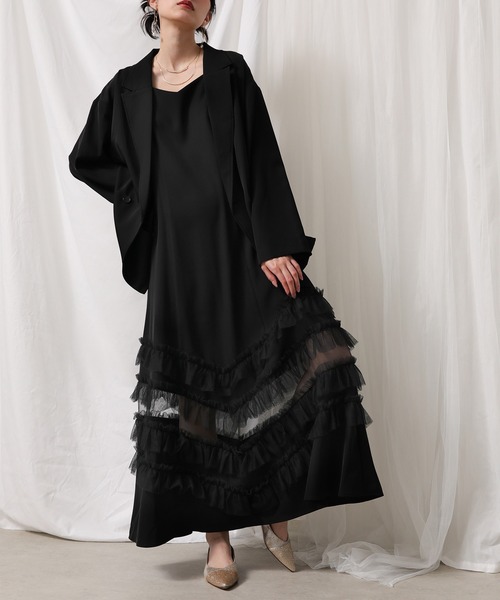 Kana（カナ）の「裾フリルキャミワンピース オーバーサイズジャケット