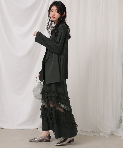 Kana（カナ）の「裾フリルキャミワンピース オーバーサイズジャケット