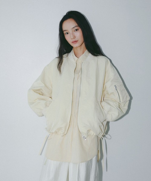 A part by（アパートバイ）の「【Sサイズ展開】サイドドロストMA-1（MA-1・レディース・グレー系その他4/ブラック/ライトベージュ/イエロー系その他/チャコールグレー・FREE/SMALL）」の5枚目の写真