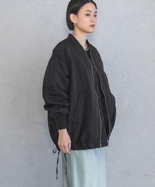 A part by（アパートバイ）の「【Sサイズ展開】サイドドロストMA-1（MA-1・レディース・グレー系その他4/ブラック/ライトベージュ/イエロー系その他/チャコールグレー・FREE/SMALL）」の2枚目の写真