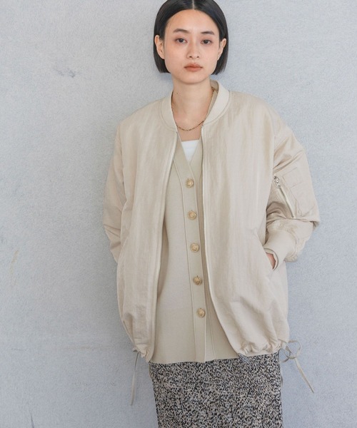 A part by（アパートバイ）の「【Sサイズ展開】サイドドロストMA-1（MA-1・レディース・グレー系その他4/ブラック/ライトベージュ/イエロー系その他/チャコールグレー・FREE/SMALL）」の9枚目の写真