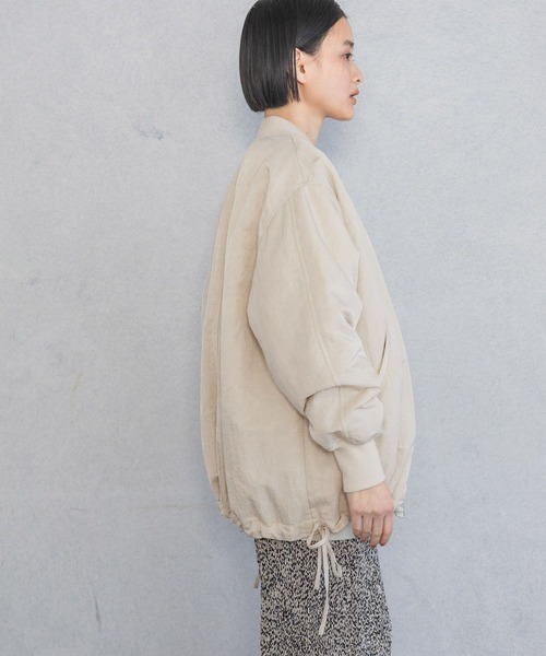 A part by（アパートバイ）の「【Sサイズ展開】サイドドロストMA-1（MA-1・レディース・グレー系その他4/ブラック/ライトベージュ/イエロー系その他/チャコールグレー・FREE/SMALL）」の10枚目の写真