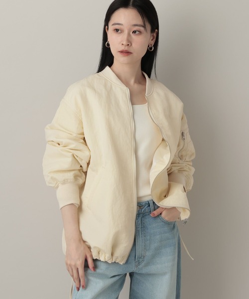 A part by（アパートバイ）の「【Sサイズ展開】サイドドロストMA-1（MA-1・レディース・グレー系その他4/ブラック/ライトベージュ/イエロー系その他/チャコールグレー・FREE/SMALL）」の14枚目の写真