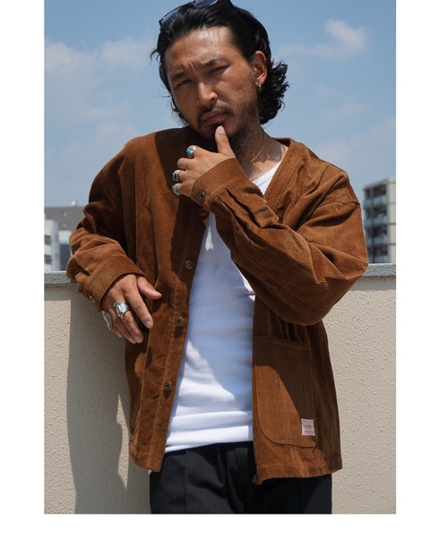 BIG MIKE(ビッグマイク)の「BIG MIKE ビッグマイク/ セットアップ対応 胸ポケット コーデュロイ エンジニアジャケット 102446020B(ノーカラージャケット・メンズ・ブラック/ブラウン/ブルー系その他・LARGE/MEDIUM)」の12枚目の写真