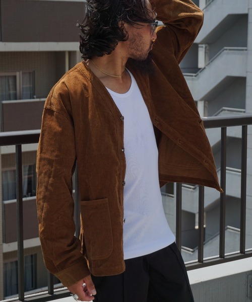 BIG MIKE(ビッグマイク)の「BIG MIKE ビッグマイク/ セットアップ対応 胸ポケット コーデュロイ エンジニアジャケット 102446020B(ノーカラージャケット・メンズ・ブラック/ブラウン/ブルー系その他・LARGE/MEDIUM)」の17枚目の写真